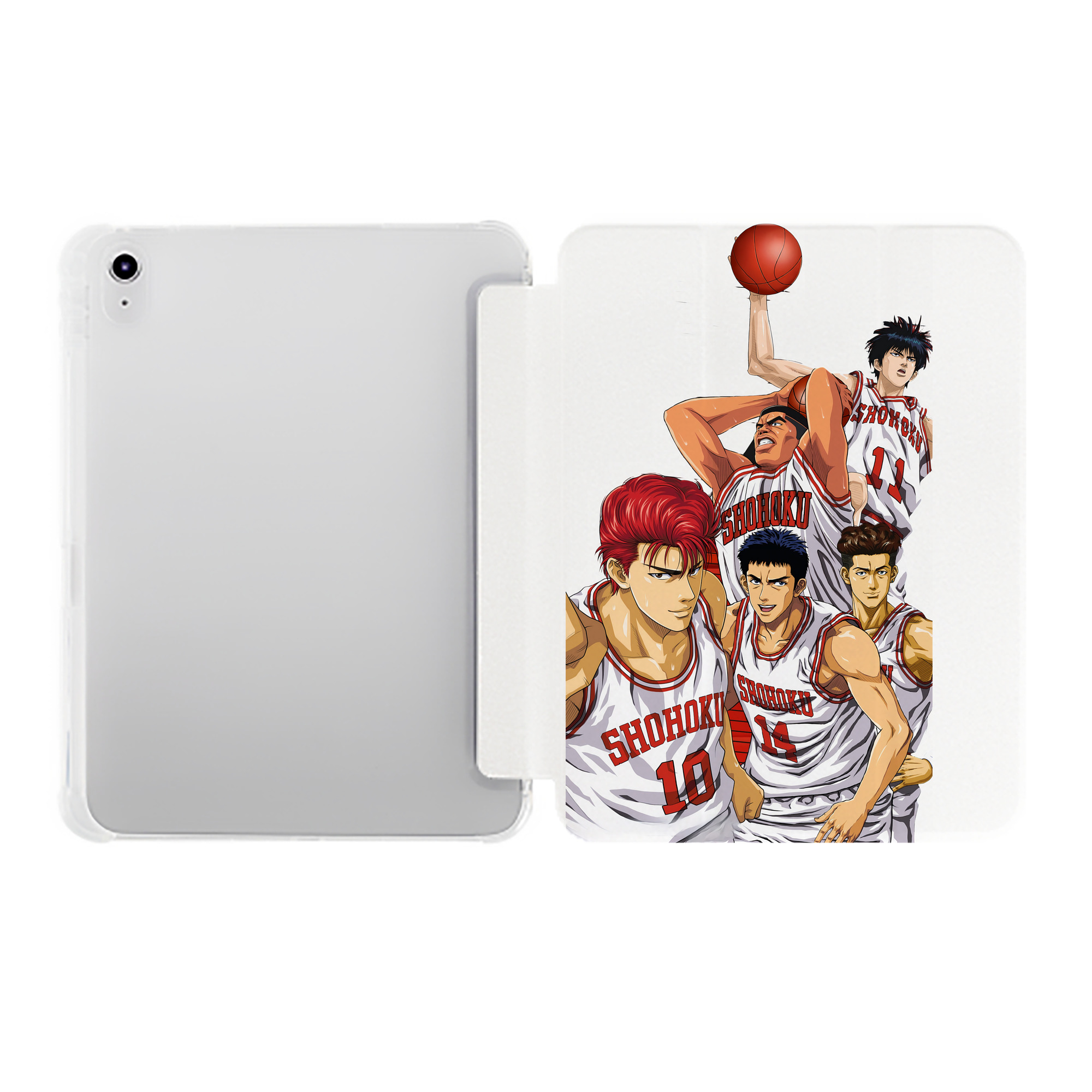 （画像用） SLAM DUNK／スラムダンク IPad ケース ペン収納付き 三つ折りスタンド PUレザー×シリコン 対応機種9.5/10.5/10.9インチ